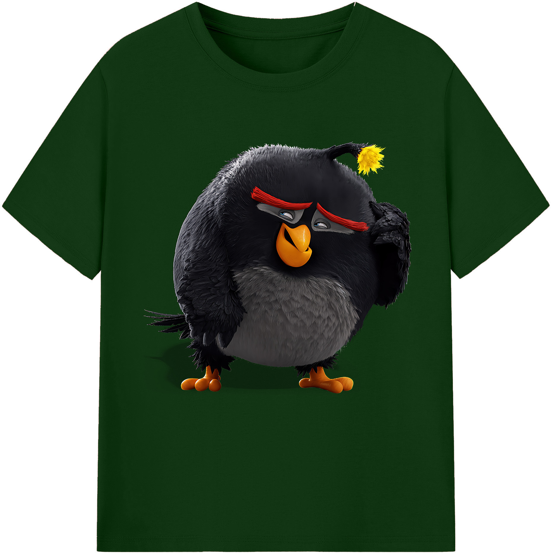 （画像用） Angry Birds アングリーバード 綿100％半袖Tシャツ（フロントプリント）